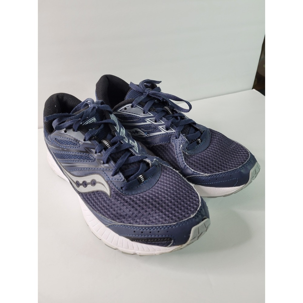 Saucony Cohesion 13 Mens‎ Running Shoes Navy Blue Silver S20559-6 Size 11